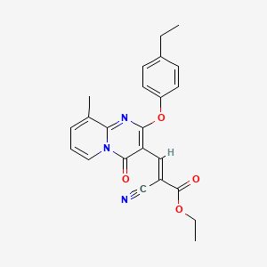 ethyl (2E)-2-cyano-3-[2-(4-ethylphenoxy)-9-methyl-4-oxo-4H-pyrido[1,2-a]pyrimidin-3-yl]prop-2-enoate