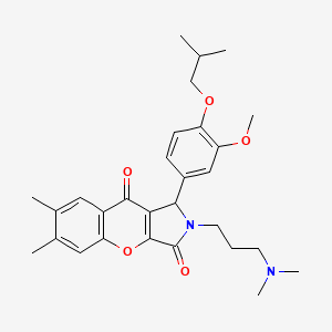 2-[3-(Dimethylamino)propyl]-1-[3-methoxy-4-(2-methylpropoxy)phenyl]-6,7-dimethyl-1,2-dihydrochromeno[2,3-c]pyrrole-3,9-dione