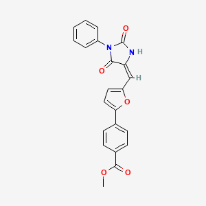 methyl 4-{5-[(E)-(2,5-dioxo-1-phenylimidazolidin-4-ylidene)methyl]furan-2-yl}benzoate