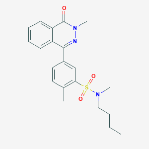 molecular formula C21H25N3O3S B11580583 N-butyl-N,2-dimethyl-5-(3-methyl-4-oxo-3,4-dihydrophthalazin-1-yl)benzenesulfonamide 