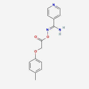 N'-{[2-(4-methylphenoxy)acetyl]oxy}pyridine-4-carboximidamide