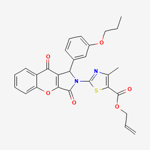 prop-2-en-1-yl 2-[3,9-dioxo-1-(3-propoxyphenyl)-3,9-dihydrochromeno[2,3-c]pyrrol-2(1H)-yl]-4-methyl-1,3-thiazole-5-carboxylate