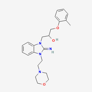 1-{2-imino-3-[2-(morpholin-4-yl)ethyl]-2,3-dihydro-1H-benzimidazol-1-yl}-3-(2-methylphenoxy)propan-2-ol