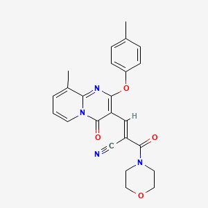 (2E)-3-[9-methyl-2-(4-methylphenoxy)-4-oxo-4H-pyrido[1,2-a]pyrimidin-3-yl]-2-(morpholin-4-ylcarbonyl)prop-2-enenitrile