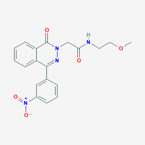 N-(2-methoxyethyl)-2-[4-(3-nitrophenyl)-1-oxophthalazin-2(1H)-yl]acetamide