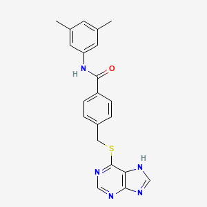 N-(3,5-dimethylphenyl)-4-[(9H-purin-6-ylsulfanyl)methyl]benzamide