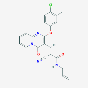 molecular formula C22H17ClN4O3 B11580724 (2E)-3-[2-(4-chloro-3-methylphenoxy)-4-oxo-4H-pyrido[1,2-a]pyrimidin-3-yl]-2-cyano-N-(prop-2-en-1-yl)prop-2-enamide 