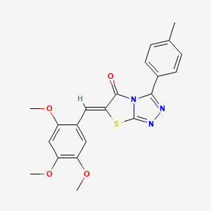 molecular formula C21H19N3O4S B11580728 (6Z)-3-(4-methylphenyl)-6-(2,4,5-trimethoxybenzylidene)[1,3]thiazolo[2,3-c][1,2,4]triazol-5(6H)-one 