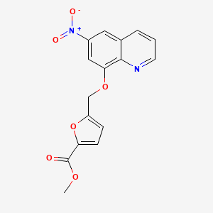 molecular formula C16H12N2O6 B11580729 Methyl 5-[(6-nitroquinolin-8-yl)oxymethyl]furan-2-carboxylate CAS No. 444066-75-5