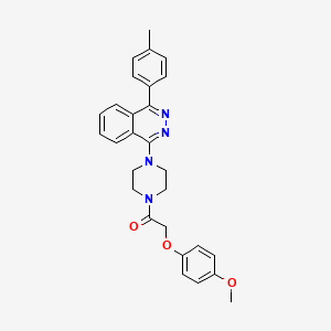 2-(4-Methoxyphenoxy)-1-{4-[4-(4-methylphenyl)phthalazin-1-yl]piperazin-1-yl}ethanone