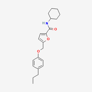 molecular formula C21H27NO3 B11580740 N-cyclohexyl-5-[(4-propylphenoxy)methyl]furan-2-carboxamide 