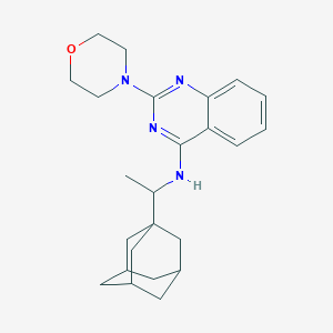 molecular formula C24H32N4O B11580746 2-(morpholin-4-yl)-N-[1-(tricyclo[3.3.1.1~3,7~]dec-1-yl)ethyl]quinazolin-4-amine 