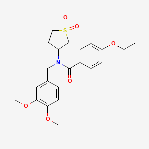 molecular formula C22H27NO6S B11580764 N-(3,4-dimethoxybenzyl)-N-(1,1-dioxidotetrahydrothiophen-3-yl)-4-ethoxybenzamide 