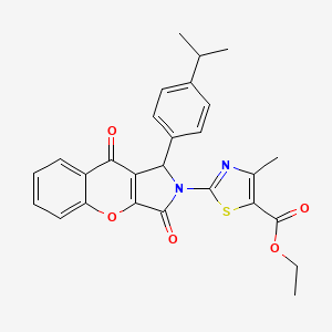 ethyl 2-{3,9-dioxo-1-[4-(propan-2-yl)phenyl]-3,9-dihydrochromeno[2,3-c]pyrrol-2(1H)-yl}-4-methyl-1,3-thiazole-5-carboxylate