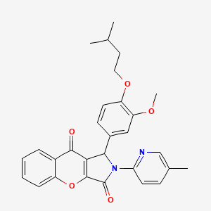 1-[3-Methoxy-4-(3-methylbutoxy)phenyl]-2-(5-methylpyridin-2-yl)-1,2-dihydrochromeno[2,3-c]pyrrole-3,9-dione