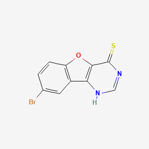 molecular formula C10H5BrN2OS B11580838 8-Bromobenzofuro[3,2-d]pyrimidine-4(3H)-thione CAS No. 401631-71-8