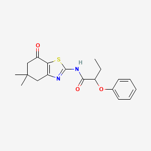 N-(5,5-dimethyl-7-oxo-4,5,6,7-tetrahydro-1,3-benzothiazol-2-yl)-2-phenoxybutanamide