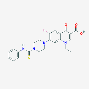 1-Ethyl-6-fluoro-7-{4-[(2-methylphenyl)carbamothioyl]piperazin-1-yl}-4-oxo-1,4-dihydroquinoline-3-carboxylic acid