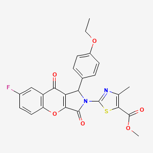 methyl 2-[1-(4-ethoxyphenyl)-7-fluoro-3,9-dioxo-3,9-dihydrochromeno[2,3-c]pyrrol-2(1H)-yl]-4-methyl-1,3-thiazole-5-carboxylate