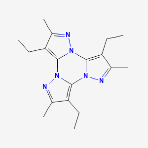 3,8,13-triethyl-4,9,14-trimethyl-1,5,6,10,11,15-hexazatetracyclo[10.3.0.02,6.07,11]pentadeca-2,4,7,9,12,14-hexaene