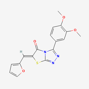 molecular formula C17H13N3O4S B11580955 (6Z)-3-(3,4-dimethoxyphenyl)-6-(furan-2-ylmethylidene)[1,3]thiazolo[2,3-c][1,2,4]triazol-5(6H)-one 