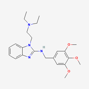 molecular formula C23H32N4O3 B11580958 1-[2-(diethylamino)ethyl]-N-(3,4,5-trimethoxybenzyl)-1H-benzimidazol-2-amine 