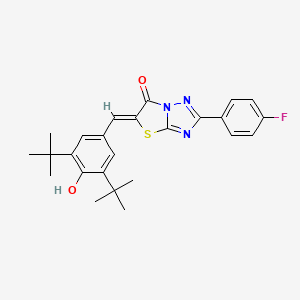 (5Z)-5-(3,5-di-tert-butyl-4-hydroxybenzylidene)-2-(4-fluorophenyl)[1,3]thiazolo[3,2-b][1,2,4]triazol-6(5H)-one