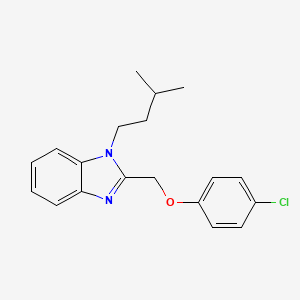 molecular formula C19H21ClN2O B11581060 2-[(4-chlorophenoxy)methyl]-1-(3-methylbutyl)-1H-benzimidazole 