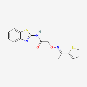 N-(1,3-benzothiazol-2-yl)-2-({[(1E)-1-(thiophen-2-yl)ethylidene]amino}oxy)acetamide