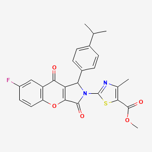 methyl 2-{7-fluoro-3,9-dioxo-1-[4-(propan-2-yl)phenyl]-3,9-dihydrochromeno[2,3-c]pyrrol-2(1H)-yl}-4-methyl-1,3-thiazole-5-carboxylate