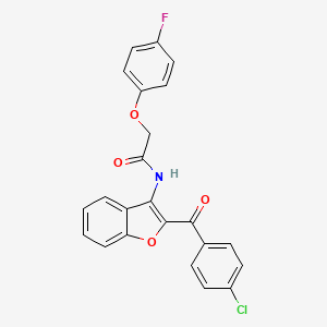 molecular formula C23H15ClFNO4 B11581082 N-[2-(4-chlorobenzoyl)-1-benzofuran-3-yl]-2-(4-fluorophenoxy)acetamide 