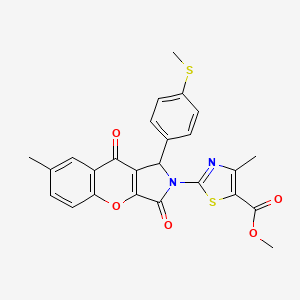 methyl 4-methyl-2-{7-methyl-1-[4-(methylsulfanyl)phenyl]-3,9-dioxo-3,9-dihydrochromeno[2,3-c]pyrrol-2(1H)-yl}-1,3-thiazole-5-carboxylate