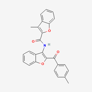 3-methyl-N-[2-(4-methylbenzoyl)-1-benzofuran-3-yl]-1-benzofuran-2-carboxamide