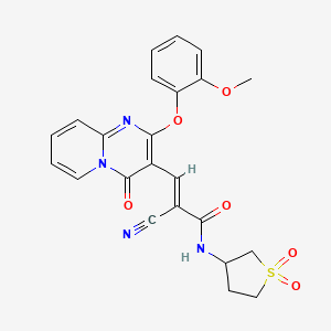 (2E)-2-cyano-N-(1,1-dioxidotetrahydrothiophen-3-yl)-3-[2-(2-methoxyphenoxy)-4-oxo-4H-pyrido[1,2-a]pyrimidin-3-yl]prop-2-enamide