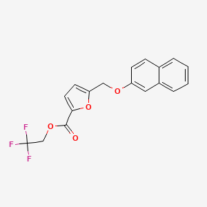 2,2,2-Trifluoroethyl 5-[(naphthalen-2-yloxy)methyl]furan-2-carboxylate