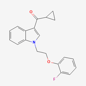 molecular formula C20H18FNO2 B11581132 (Cyclopropyl)[1-[2-(2-fluorophenoxy)ethyl]-1H-indol-3-yl]methanone 