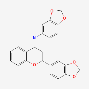 N-[(4E)-2-(1,3-benzodioxol-5-yl)-4H-chromen-4-ylidene]-1,3-benzodioxol-5-amine