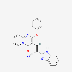 (2E)-2-(1H-benzimidazol-2-yl)-3-[2-(4-tert-butylphenoxy)-4-oxo-4H-pyrido[1,2-a]pyrimidin-3-yl]prop-2-enenitrile