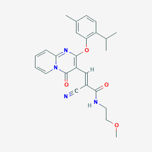 (2E)-2-cyano-N-(2-methoxyethyl)-3-{2-[5-methyl-2-(propan-2-yl)phenoxy]-4-oxo-4H-pyrido[1,2-a]pyrimidin-3-yl}prop-2-enamide