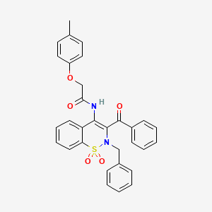 N-(3-benzoyl-2-benzyl-1,1-dioxido-2H-1,2-benzothiazin-4-yl)-2-(4-methylphenoxy)acetamide