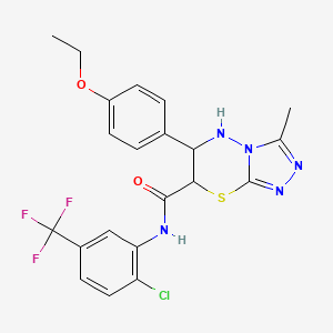 N-[2-chloro-5-(trifluoromethyl)phenyl]-6-(4-ethoxyphenyl)-3-methyl-6,7-dihydro-5H-[1,2,4]triazolo[3,4-b][1,3,4]thiadiazine-7-carboxamide