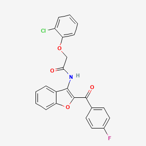 2-(2-chlorophenoxy)-N-[2-(4-fluorobenzoyl)-1-benzofuran-3-yl]acetamide