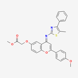 methyl ({(4E)-2-(4-methoxyphenyl)-4-[(5-methyl-4-phenyl-1,3-thiazol-2-yl)imino]-4H-chromen-6-yl}oxy)acetate