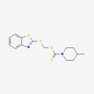 (1,3-Benzothiazol-2-ylsulfanyl)methyl 4-methylpiperidine-1-carbodithioate