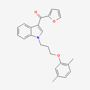 molecular formula C24H23NO3 B11581285 {1-[3-(2,5-dimethylphenoxy)propyl]-1H-indol-3-yl}(furan-2-yl)methanone 