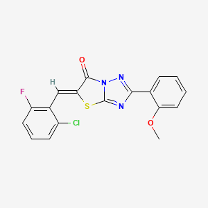 (5Z)-5-(2-chloro-6-fluorobenzylidene)-2-(2-methoxyphenyl)[1,3]thiazolo[3,2-b][1,2,4]triazol-6(5H)-one