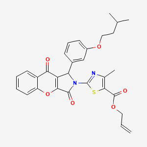 prop-2-en-1-yl 4-methyl-2-{1-[3-(3-methylbutoxy)phenyl]-3,9-dioxo-3,9-dihydrochromeno[2,3-c]pyrrol-2(1H)-yl}-1,3-thiazole-5-carboxylate