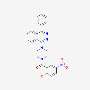 1-[4-(2-Methoxy-5-nitrobenzoyl)piperazin-1-yl]-4-(4-methylphenyl)phthalazine