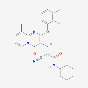 (2E)-2-cyano-N-cyclohexyl-3-[2-(2,3-dimethylphenoxy)-9-methyl-4-oxo-4H-pyrido[1,2-a]pyrimidin-3-yl]prop-2-enamide