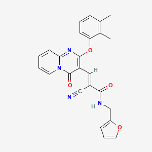 molecular formula C25H20N4O4 B11581352 (2E)-2-cyano-3-[2-(2,3-dimethylphenoxy)-4-oxo-4H-pyrido[1,2-a]pyrimidin-3-yl]-N-(furan-2-ylmethyl)prop-2-enamide 